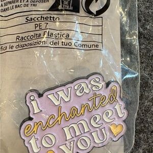 Taylor Swift Unofficial Enchanted Lyric Enamel Pin Purple and Yellow New